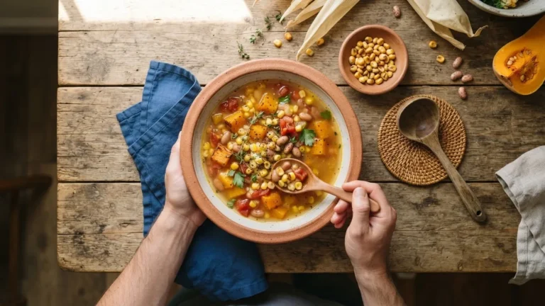 Three Sisters Soup: The Creamy and Clear-Broth Versions, With the Quantities Both Sources Give