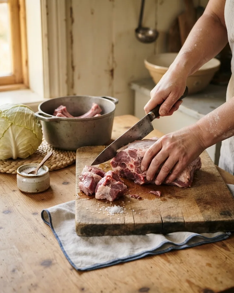 Detail view of fårikål: the national dish, its feast day, and the 5-ingredient recipe