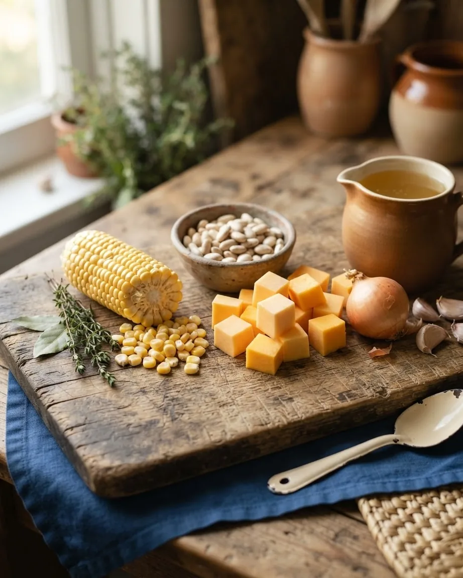 Detail view of ingredients: the clear-broth version (Food Hero, Oregon State University)