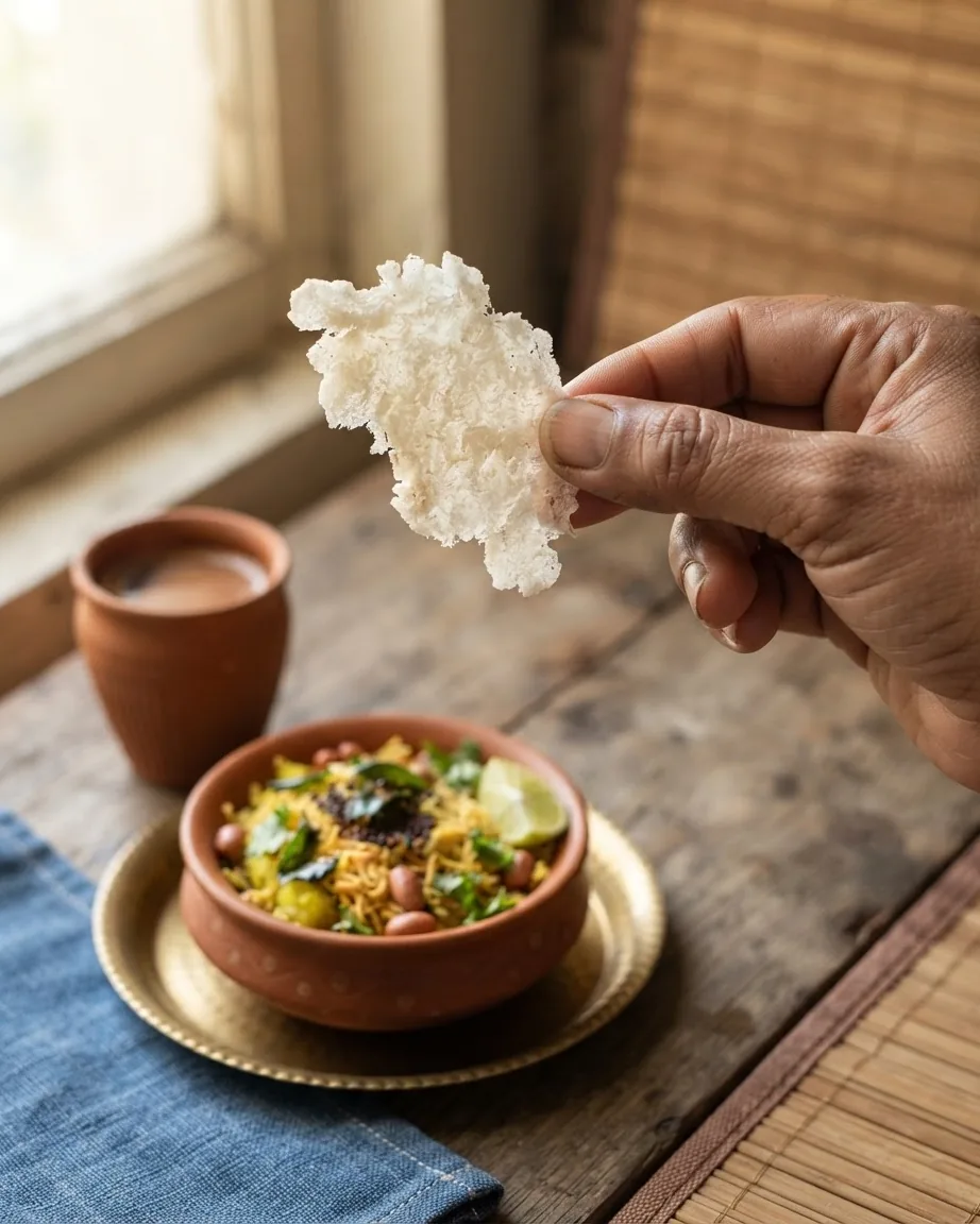 Close-up illustrating thick, medium, or thin: the flake that decides everything